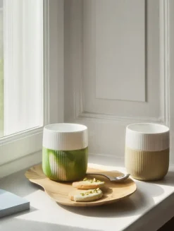 Riflet Contrast Marble Krus Green Grass fra Royal Copenhagen