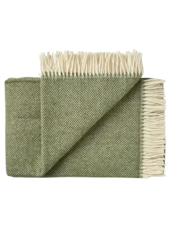 Rømø Plaid, forest floor green fra Silkeborg Uldspinderi