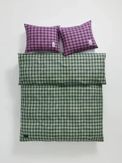 Rodeo Pillow Case, neon pink check fra Magniberg