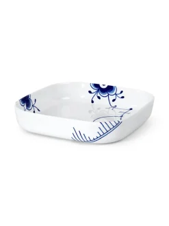 Royal Copenhagen Blå Mega Riflet, firkantet ovnfast fad 25 x 25cm