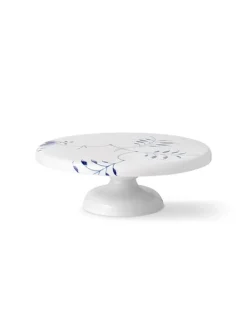 Royal Copenhagen Blå Mega Riflet, fad på fod 29,5 cm