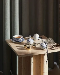 Royal Copenhagen Blå Mega Riflet og Prinsesse, 2-pak julekugler 9,5 cm