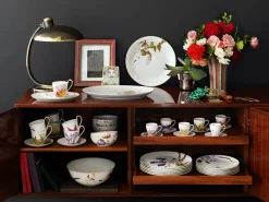 Royal Copenhagen Flora højhankskop med underkop, Rhododendron