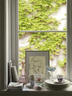 Royal Copenhagen Flora højhankskop med underkop, Rhododendron