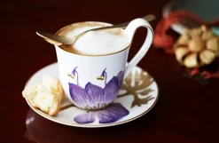 Royal Copenhagen Flora højhankskop med underkop, Rhododendron