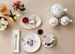 Royal Copenhagen Flora højhankskop med underkop, Tulipan