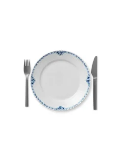 Royal Copenhagen Hvid Halvblonde, tallerken 22 cm