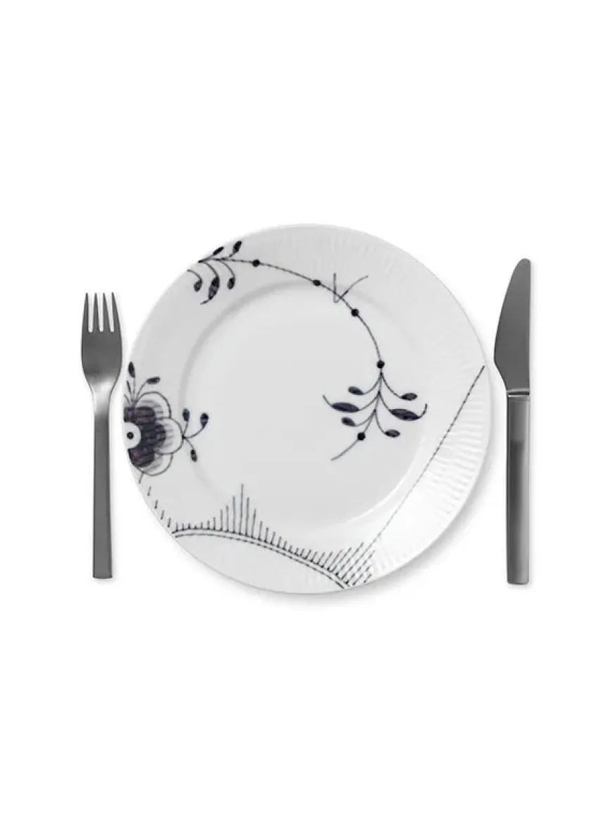 Royal Copenhagen Hvid Halvblonde, tallerken 22 cm