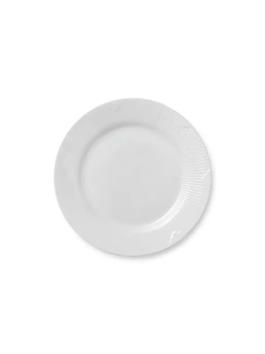 Royal Copenhagen Hvid Halvblonde, tallerken 22 cm