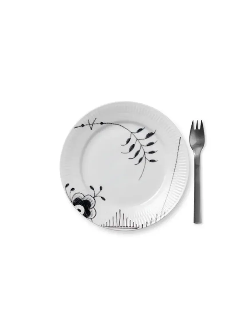 Royal Copenhagen Hvid Halvblonde, tallerken 19 cm