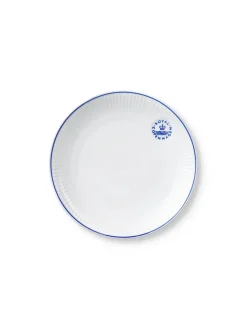 Royal Copenhagen Hvid Halvblonde, tallerken 19 cm