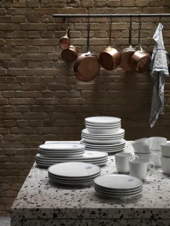 Royal Copenhagen Hvid Halvblonde, tallerken 19 cm