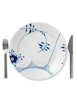 Royal Copenhagen Hvid Halvblonde, tallerken 27 cm