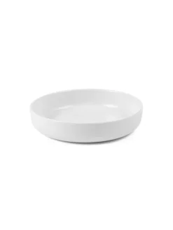 Royal Copenhagen Hvid Riflet, rundt ovnfast fad 18,5 cm