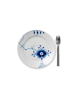 Royal Copenhagen Sort Mega Riflet, tallerken 19 cm mønster 6