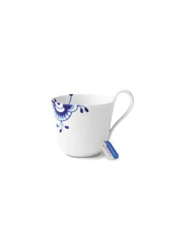 Royal Copenhagen Sort Mega Riflet, højhankskop 33 cl