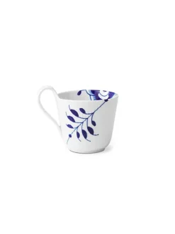 Royal Copenhagen Sort Mega Riflet, højhankskop 33 cl