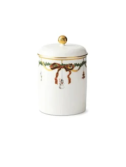 Royal Copenhagen Stjerne Riflet Jul, krukke med låg 16 cm