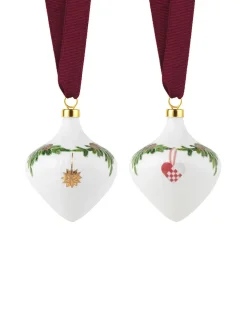 Royal Copenhagen Stjerne Riflet Jul, Ornament sæt
