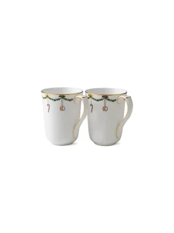 Royal Copenhagen Stjerne Riflet Jul, 2-pak krus 33 cl