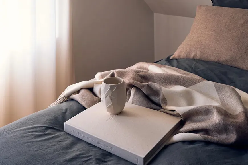 Santa Fe Plaid, walnut brown fra Silkeborg Uldspinderi