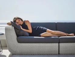 Savannah 2 pers Venstre Modulsofa, hvid/grå fra Cane-line