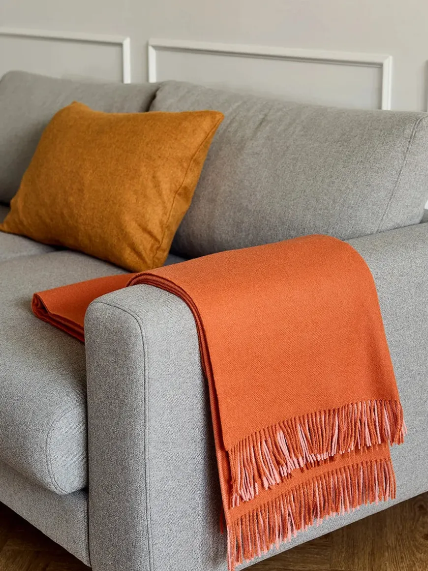 Secret Plaid, lime/moss fra Silkeborg Uldspinderi