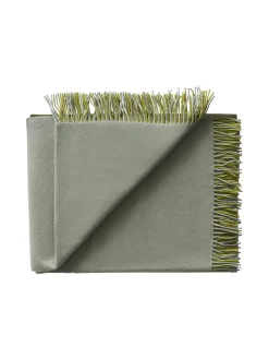 Secret Plaid, lime/moss fra Silkeborg Uldspinderi