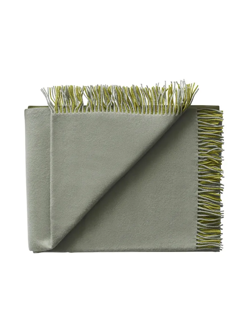 Secret Plaid, lime/moss fra Silkeborg Uldspinderi