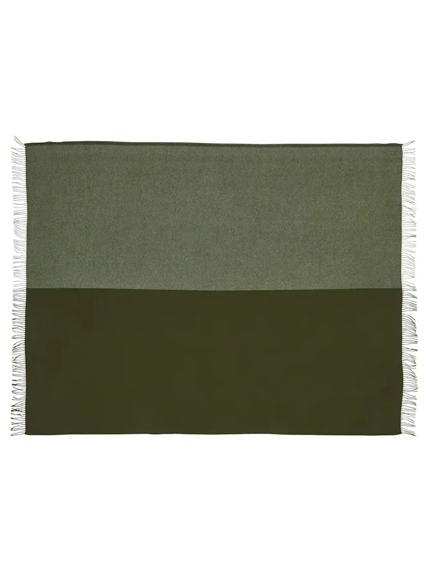 Secret Plaid, lime/moss fra Silkeborg Uldspinderi