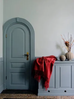 Secret Plaid, ocher/caramel fra Silkeborg Uldspinderi