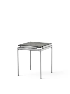 Sett LN11 Sidebord, verde guatemala marble/chrome fra &Tradition