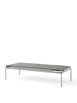 Sett LN12 Sofabord, bianco carrara marble/chrome fra &Tradition