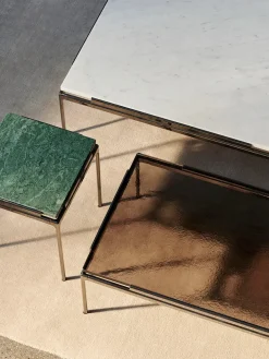 Sett LN13 Sofabord, bianco carrara marble/chrome fra &Tradition