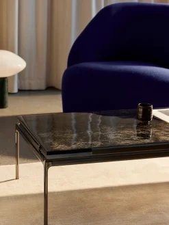 Sett LN12 Sofabord, verde guatemala marble/chrome fra &Tradition