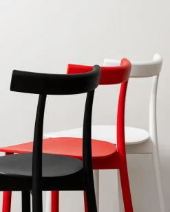 Skinny wooden chair, ash/blue fra Nine