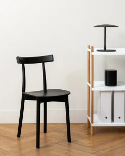 Skinny wooden chair, ash/blue fra Nine