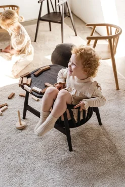 Smilla Toddler Stol, sortlakeret eg fra Oaklings