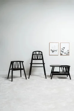 Smilla Toddler Stol, sortlakeret eg fra Oaklings