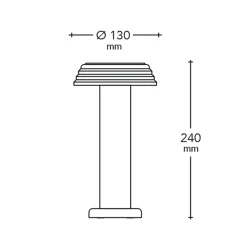 Sowden Light Portable Lamp PL1, black/white