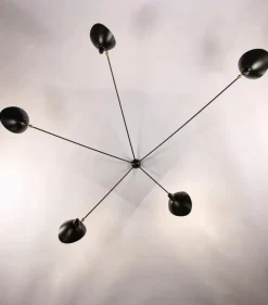 Spider Big Wall Lamp w/5 Fixed Arms af Serge Mouille