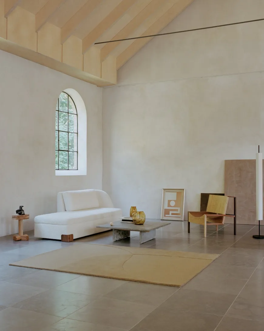 Split Plains Tæppe, Beige fra Linie Design