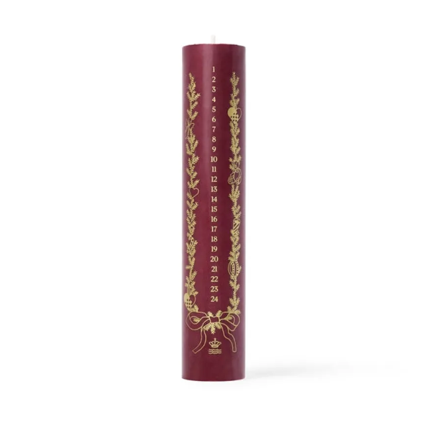 Stjerne Riflet Jul Kalenderlys Rød fra Royal Copenhagen