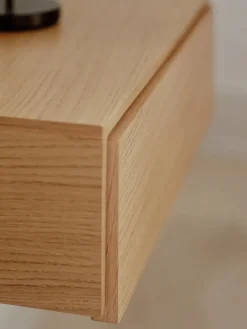 Tana Wall Mounted Nightstand, black stained oak fra New Works