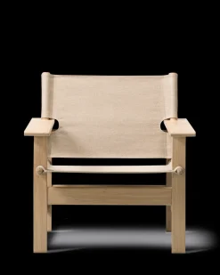 The Canvas Chair, lys olieret eg natur canvas af Børge Mogensen