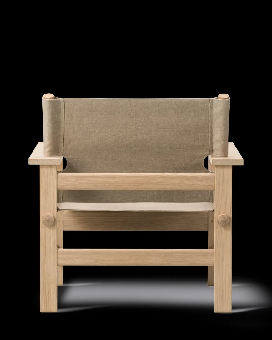 The Canvas Chair, sortlakeret eg sort canvas af Børge Mogensen