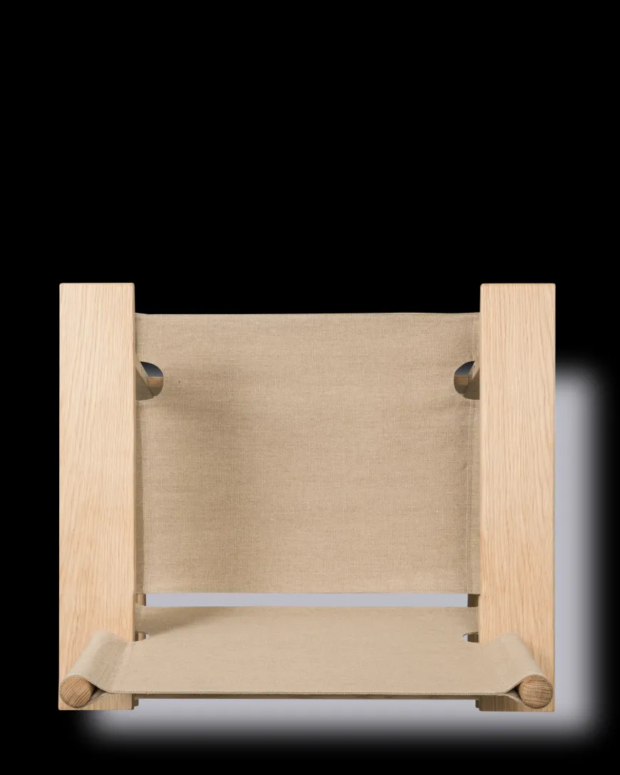 The Canvas Chair, sortlakeret eg sort canvas af Børge Mogensen