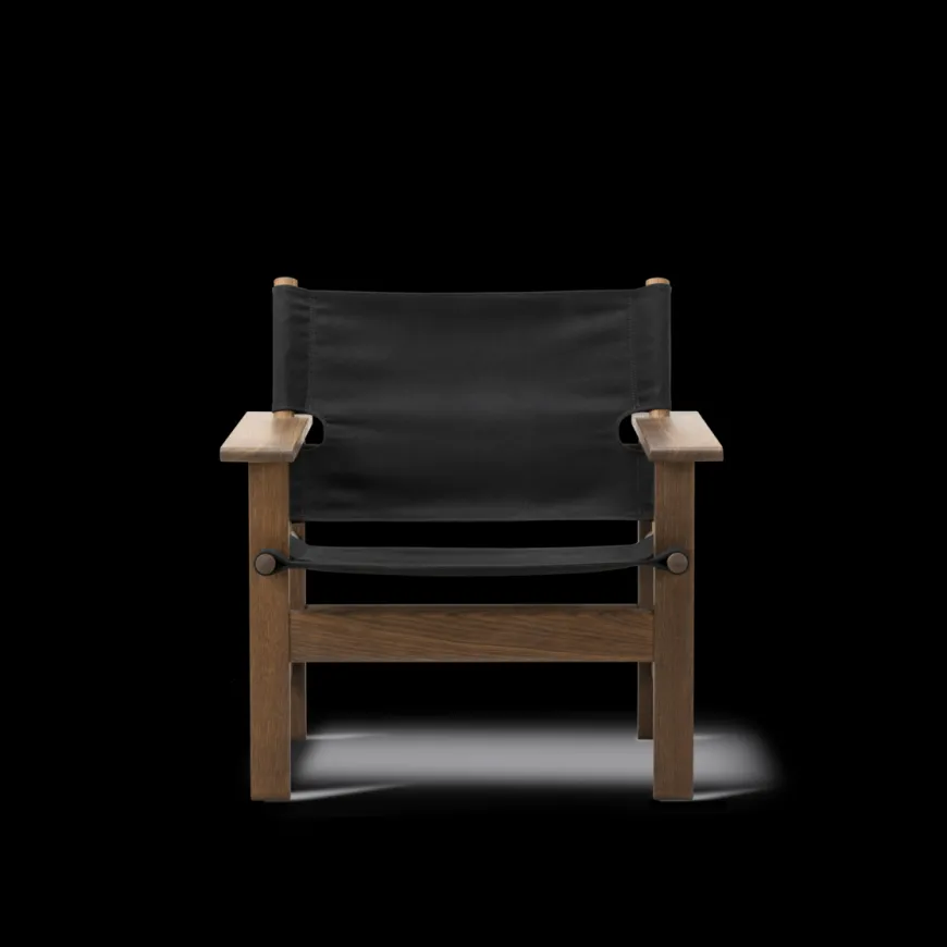 The Canvas Chair, sortlakeret eg sort canvas af Børge Mogensen