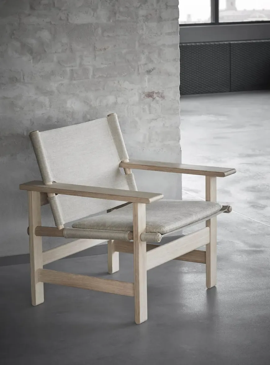 The Canvas Chair, sortlakeret eg sort canvas af Børge Mogensen