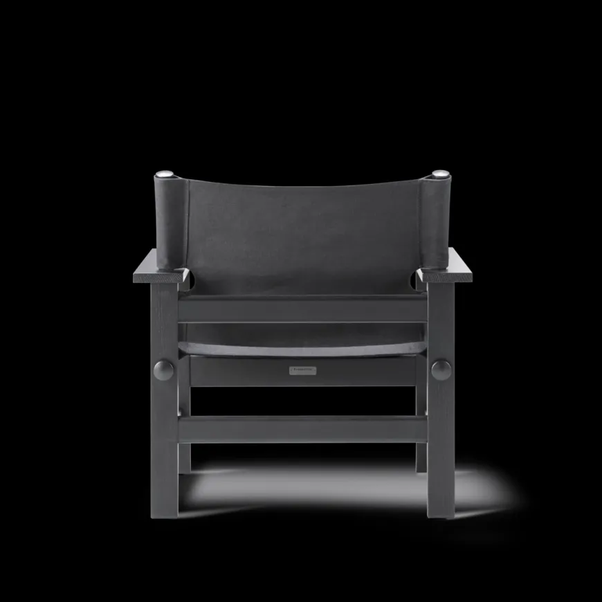 The Canvas Chair, sortlakeret eg sort canvas af Børge Mogensen